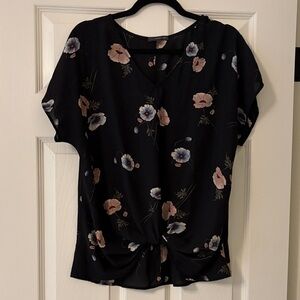 West Kei Black Floral Blouse
